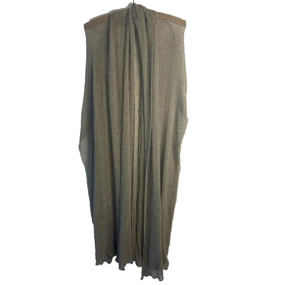 Vtg Goblin Fairy Netted Mesh Kimono Green Gray Women One Size Handmade